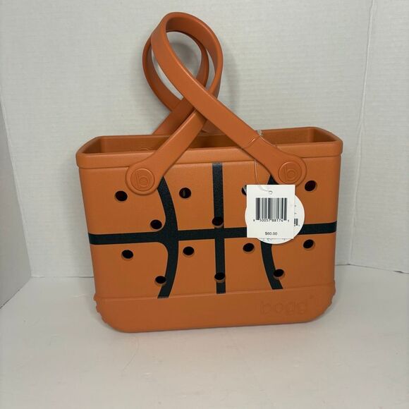 Bogg Bag Bitty Slam Dunk Orange Black Basketball Bag NWT Clear Accessory Bag - Picture 5 of 9